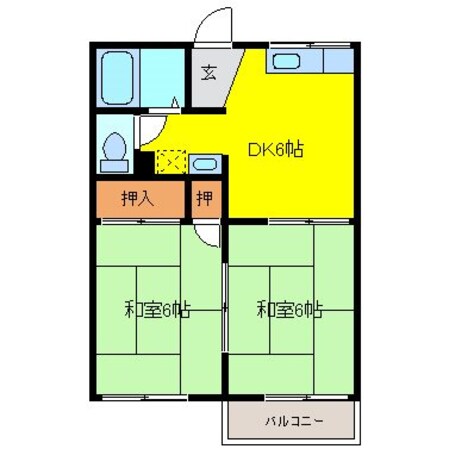 フォーブル手塚Ｂの物件間取画像